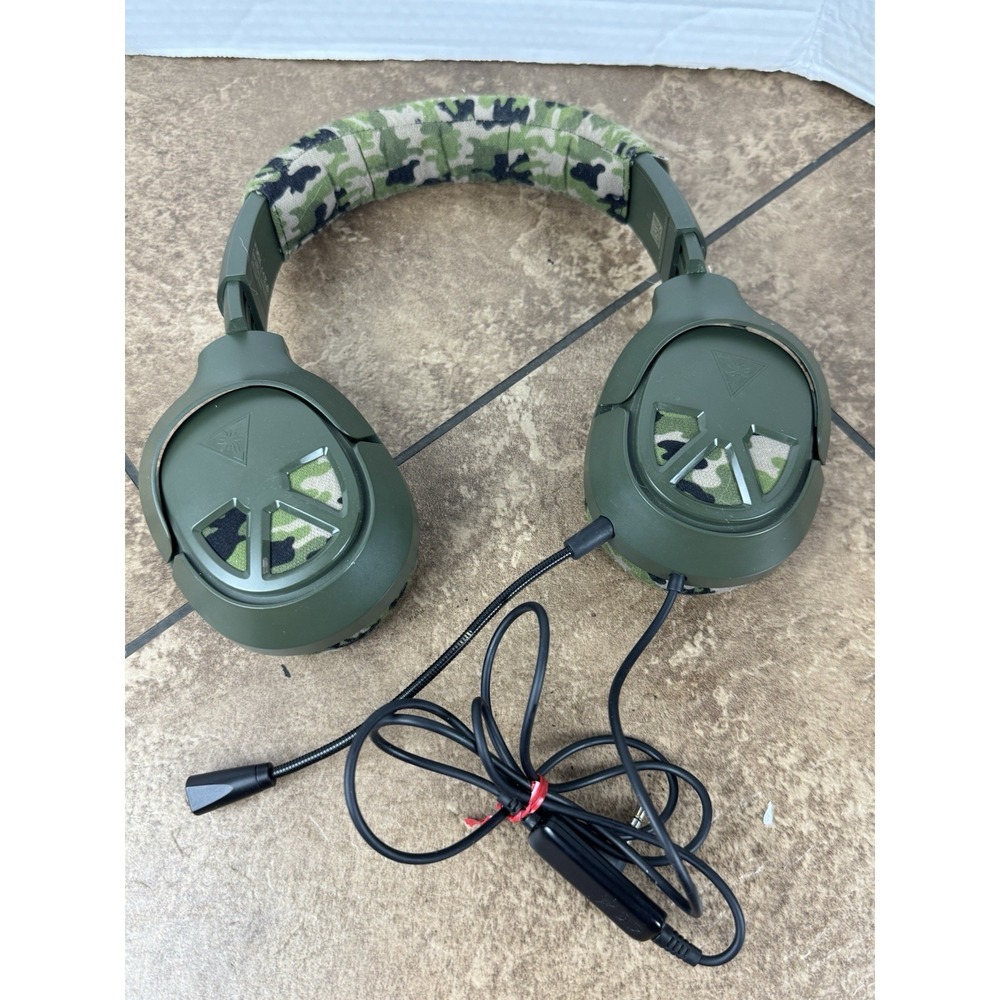 Turtle Beach Recon Camo Green Headband Headsets for Multi-Platform